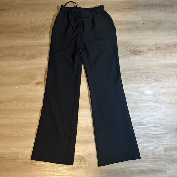 Buffbunny Snap Side Pant Onyx Black Small Highrise Flare Track Pants - Picture 3 of 13